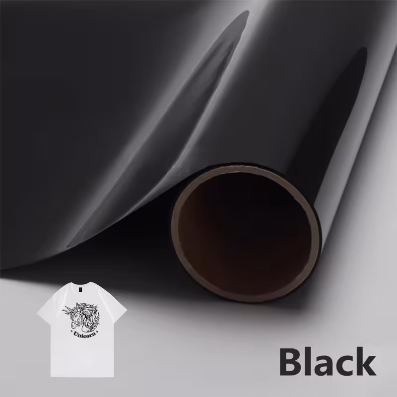 Vinil de Transferência Térmica para Camiseta Preto