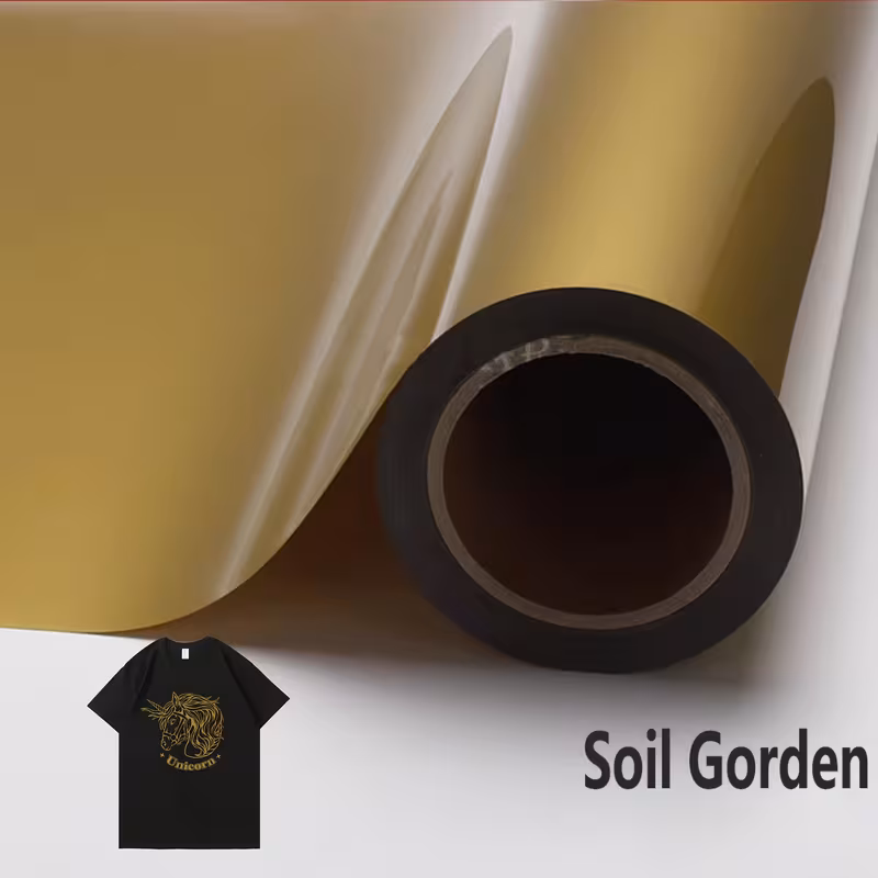 Vinil de Transferência Térmica para Camiseta Dourado Claro